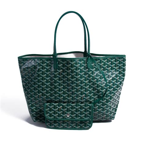 goyard dark green|goyard pm tote price.